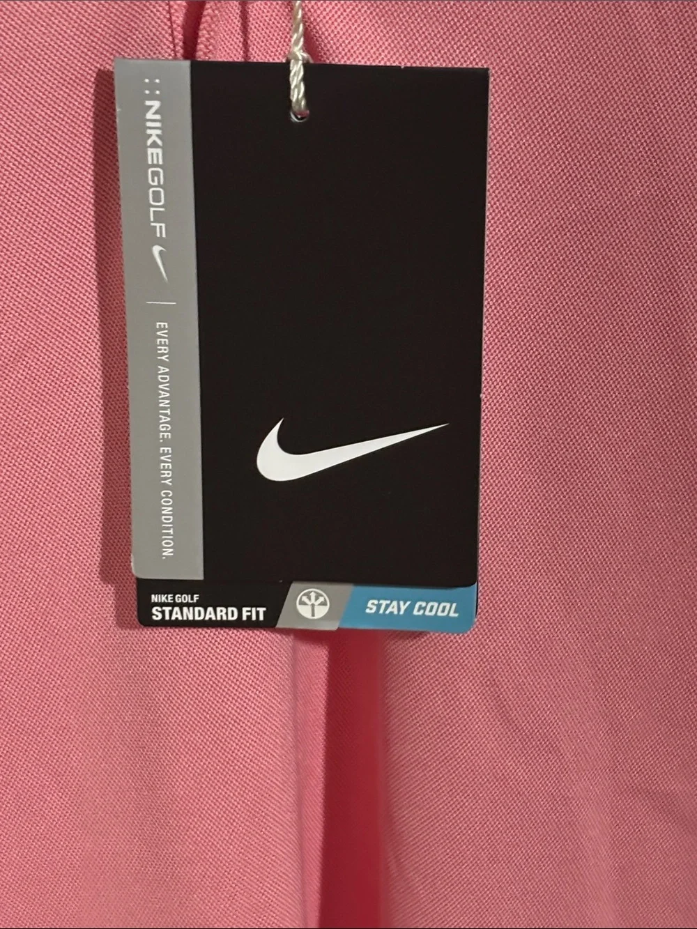 Nike Gold - Men’s standard fit Dri-FIT Polo Shirt (size Medium)